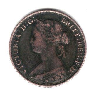1863 U.K. Great Britain English Half Penny Coin KM#748.2: Everything Else