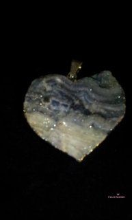 Agate Druzy Heart Pendant : Other Products : Everything Else