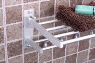 24'' Foldable aluminum towel rack Bath towel with hook bathroom dedicated   Towel Bars
