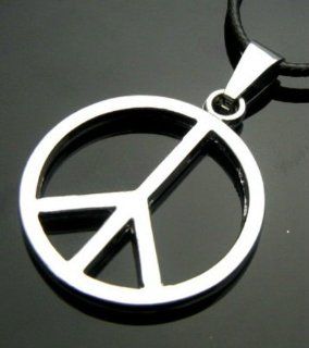 SALE OUT! Limited STOCK!! 2014 model TF757  30mm Silvertone PEACE SIGN Metal Pendant Necklace: Health & Personal Care