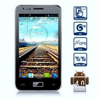 AP 810 Unlocked Quad Band Dual Sim Android 4.0.3 OS With 4.3 Inch Capacitive Touch Screen 3G Smart Phone   AT&T, T mobile, H20, Simple mobile and other GSM networks (Black): Cell Phones & Accessories