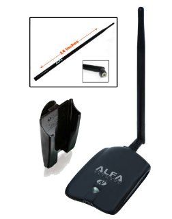 Alfa AWUS036NHA   Wireless B/G/N USB Adaptor   802.11n   150Mbps   2.4 GHz   5dBi Antenna   also includes a 9dBi Rubber Antenna And Suction cup Window Mount dock   Long Range   Atheros Chipset   Windows XP / Vista 64 Bit /128 Bit Windows 7 Compatible: Comp