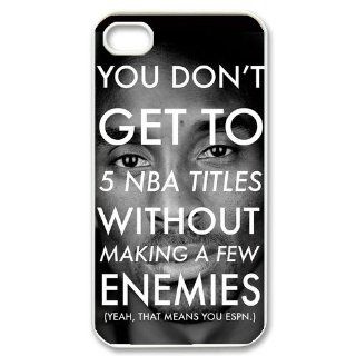 Custom Apple Iphone Case NBA Kobe Bryant Iphone 4/4s Cases Cover 1aa758: Cell Phones & Accessories