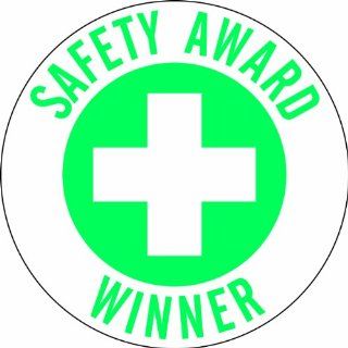 Brady 49555, Hard Hat Emblems, Green on White, Legend "Safety Award Winner" (4 per Card): Hardhats: Industrial & Scientific