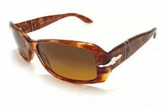 PERSOL 2861 S Sunglasses 2861S Amber/Brushed Metal 765/3C Shades Clothing