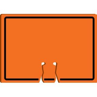 Accuform Signs FBC766 Plastic Traffic Cone Top Warning Sign, Legend "(BLANK)", 10" Width x 14" Length x 0.060" Thickness, Orange