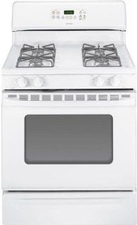 Hotpoint RGB790DERWW 30" White Gas Sealed Burner Range: Appliances