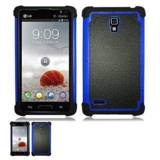 LG Optimus L9 P769 Black And Blue Hardcore Shield Case: Cell Phones & Accessories