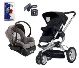 Quinny Buzz Travel System: Buzz Xtra Stroller & Maxi Cosi Mico Infant Car Seat, Black   With Cup Holder & Mobile Uppsala : Baby
