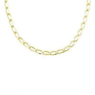 Solid 14k Yellow Gold Open Cuban Link Chain Necklace 4.8mm 22: Jewelry