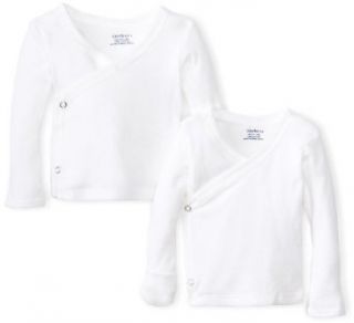 Gerber Unisex Baby Newborn 2 Pack Long Sleeve Side Snap Mitten Cuffs Shirt: Clothing