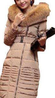 Thick Down Jacket Large Raccoon Fur Collar Women down jacket: Clothing