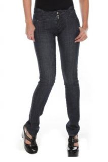 Blue Three Button High Waist Skinny Jeans Size : 7 at  Womens Clothing store: