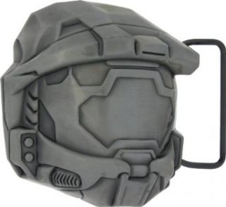 Halo Master Chief Helmet Silver Buckle: Belt Buckles: Clothing