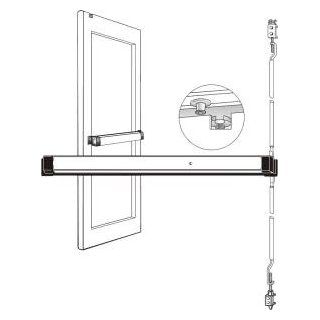 Adams Rite 8611SE Narrow Stile Motorized Latch Retraction Concealed Vertical Rod Exit Device   Screen Door Hardware  