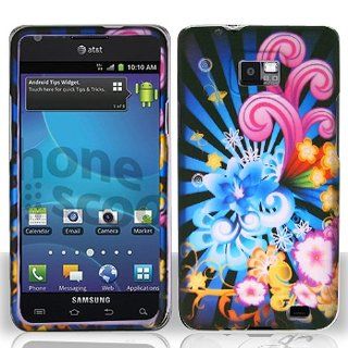 Blue Pink Graffiti Hard Cover Case for Samsung Galaxy S2 S II AT&T i777 SGH i777 Attain i9100 Cell Phones & Accessories