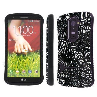 NakedShield Verizon / AT&T LG G2 D801 VS980 Gray Scale Tribal Heavy Duty Shock Proof Armor Art KickStand Phone Case: Cell Phones & Accessories