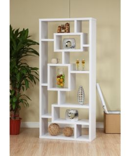 Enitial Lab Unique Wood Bookcase/ Display Cabinet   White   Bookcases