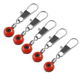 5 Pcs Red Black Line to Hook Fishing Crane Swivel Connectors : Fishing Swivels And Snaps : Sports & Outdoors