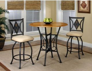 Sunset Trading Dart 3 Piece Pub Table Set   Dining Table Sets