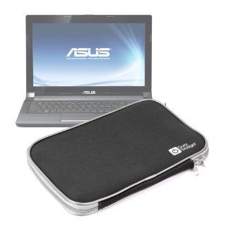Water Resistant Black Neoprene Laptop Sleeve For ASUS X53Z, Asus X401A 14 inch Laptop (Blue/Black)   (Intel Pentium B980 2.4GHz Processor, 4GB RAM, 320GB HDD, LAN, WLAN, BT, Webcam, Integrated Graphics, Windows 8) And MeeNee MNB737, By DURAGADGET: Computer