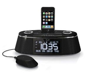 iLuv Vibe Plus Bed Shaker Dual Alarm Clock Dock for iPhone and iPod, (Black) : MP3 Players & Accessories