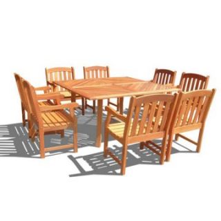 Arched 60 in. Square Table and Chairs Dining Set   Seats 8   Patio Dining Sets