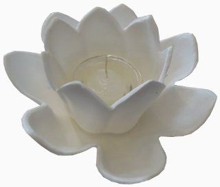 JED Pool Tools 90 807 W Floating Lotus Candle Holder, White  Patio, Lawn & Garden
