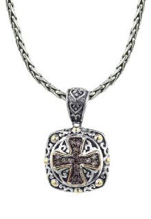 Effy Jewlery Balissima Cognac Diamond Maltese Cross Pendant, .45 TCW: Jewelry