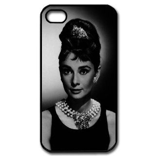 Custom Audrey Hepburn Cover Case for iPhone 4 4s LS4 786: Cell Phones & Accessories
