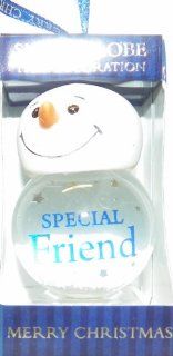 Personalized Snow Globe Ornament Special Friend Blue : Key Tags And Chains : Office Products