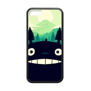 Custom Cartoon & Anime Series My Neighbor Totoro Rubber Case for Iphone 5C Cell Phones & Accessories