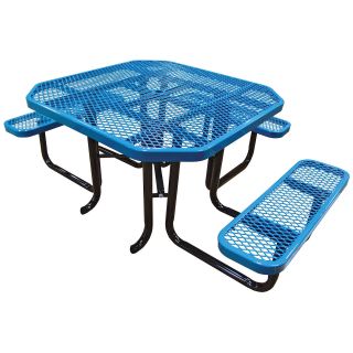 Leisure Craft Commercial Octagonal Expanded Accessible Picnic Table   Picnic Tables