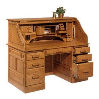 Haugen Americana Oak Deluxe Roll Top Desk   Writing Desks