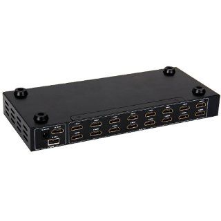 Storm Store HDV 816 HDMI Splitter Signal Distributor 16 Port 1 to 16 Support Full HD 1080P 3D Deep Color, USB Multimedia Play: Electronics