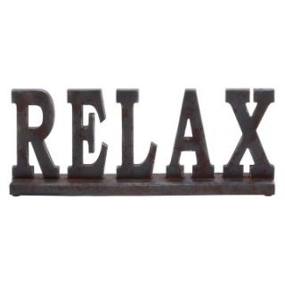 Wooden Table Top Relax Sign   20W x 8H in.   Sculptures & Figurines