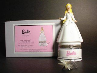 Holiday Barbie with Star Ornament PHB Porcelain Hinged Trinket Box with Star Trinket (PHB)   Decorative Hanging Ornaments