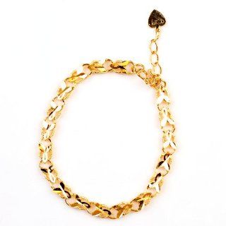 CA 18K Yellow Gold Plated Bracelet Chain Charm Fashion Jewelry: Jewelry