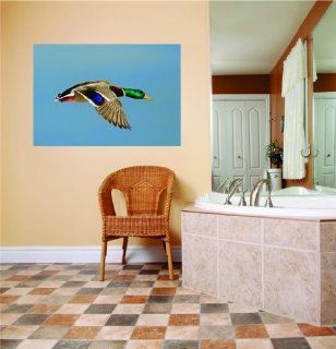 SCHOOL CLASSROOM Flying Duck Geese Kids Boy Girl Sticker Picture Art Graphic Design Image Mural Vinyl Wall   Best Selling Cling Transfer Decal Color 796 Size  30 Inches X 50 Inches   22 Colors Available   Wall Decor Stickers