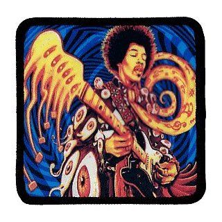Jimi Hendrix   Playing Psychedelic Guitar   Embroidered Sew or Iron on Patch: Clothing