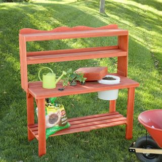 Wood Country Master Gardener's Cedar Wood Potting Bench   Potting Benches