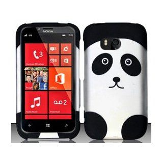 4 Items Combo For Nokia Lumia 822 (Verizon) Panda Bear Design Hard Case Snap On Protector Cover + Car Charger + Free Mini Stylus Pen + Free Animal Rubber Band: Cell Phones & Accessories