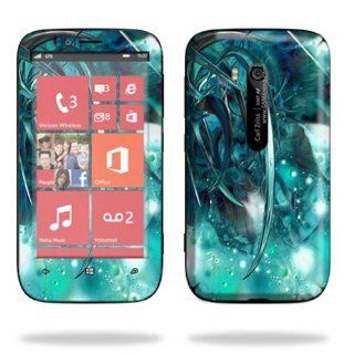 MightySkins Protective Skin Decal Cover for Nokia Lumia 822 Cell Phone T Mobile Sticker Skins Distortion: Computers & Accessories