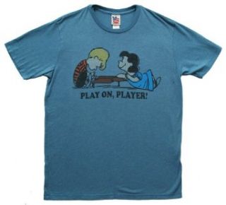 The Peanuts Schroeder Play On Player Vintage Style Junk Food Adult T Shirt Tee: Clothing