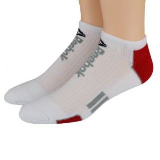 Reebok Men's Socks Delta Fitness Low Cut White/Black/Red 2pairs: Clothing