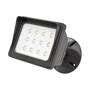 Designers Edge LED Twin Head Wall Mount Flood Light with Back Plate   Outdoor Wall Lights