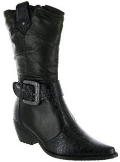 Women's Pierre Dumas Cowboy Boots   Black (#89747 801) (10, Black): Shoes