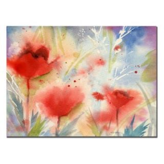 Red Poppy Reverie Canvas Art by Sheila Golden   Watercolor Art