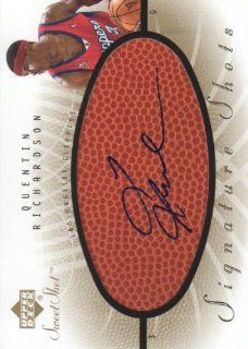 2002 03 Upper Deck Sweet Shot Basketball Signature Shots #QR Quentin Richardson Los Angeles Clippers NBA Autograph Trading Card: Sports Collectibles