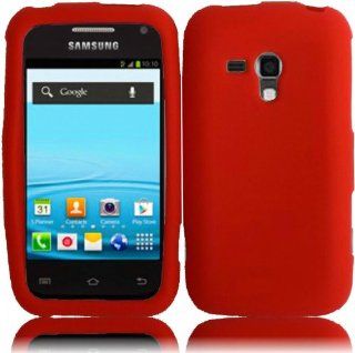 For Samsung Galaxy Rush M830 Silicone Jelly Skin Cover Case Red: Cell Phones & Accessories